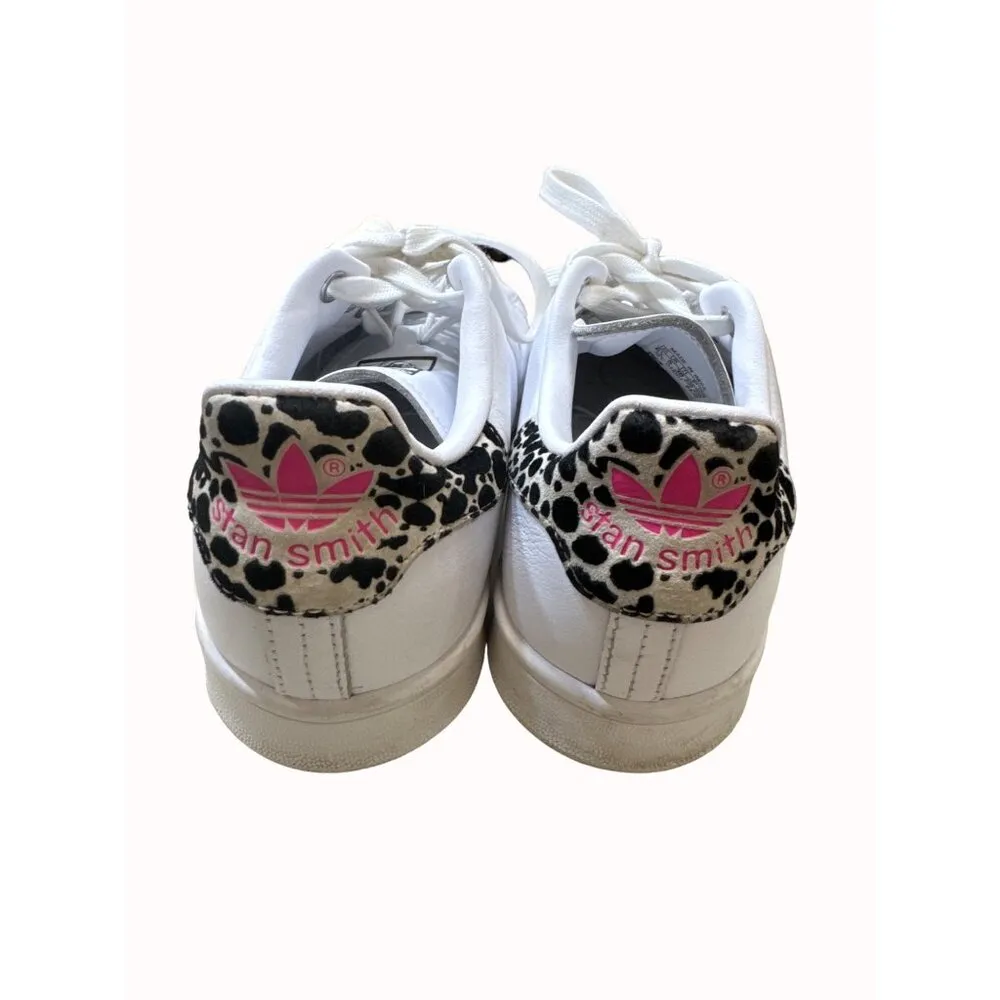 Adidas Stan Smith Leopard print women’s white shoe sneakers size 6.5 SKU 4555 - Image 5