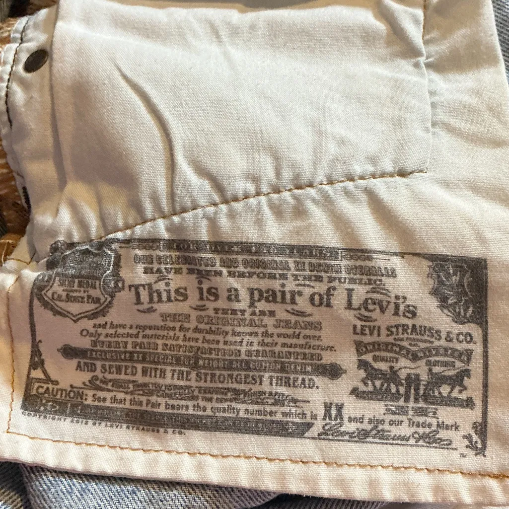 Levi's Sky Blue Frayed Jean Shorts - Image 7