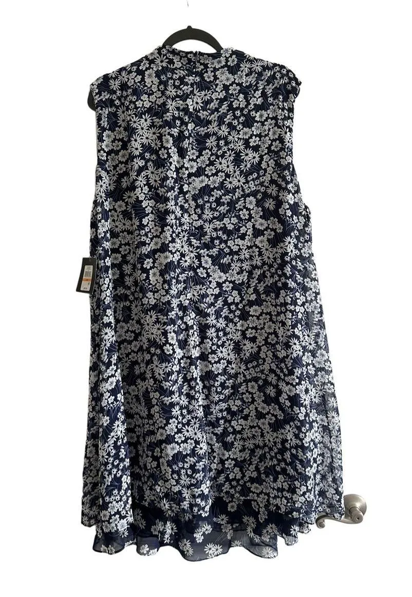 New JH Navy/White Floral Daisy Dress size 24W Multiple - Image 2