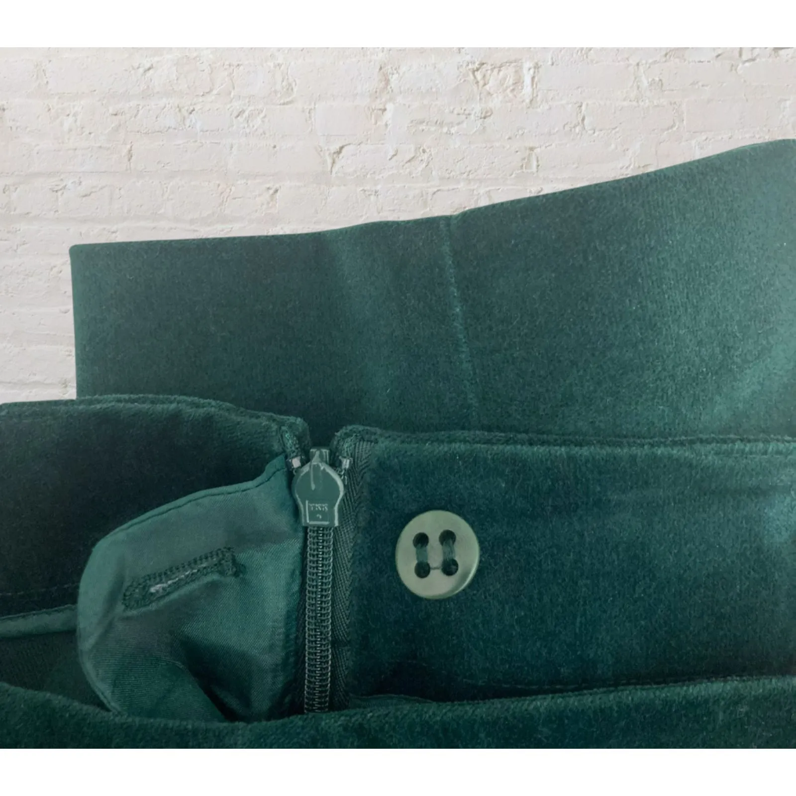 Talbots Velvet Slim Ankle Pants 4 Curvy Fit Emerald Green NWT - Image 10