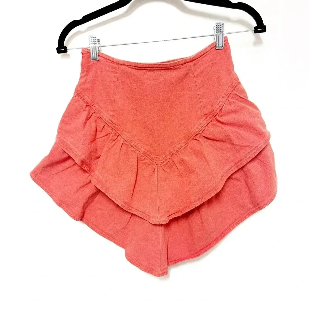 EUC $188 MOTHER Denim Asymmetric Mini Skirt - Image 4