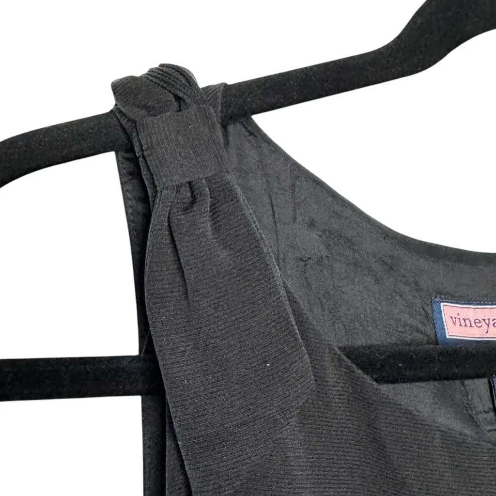 Vineyard Vines Black Sleeveless Silk Tank Top Size 10 - Image 4
