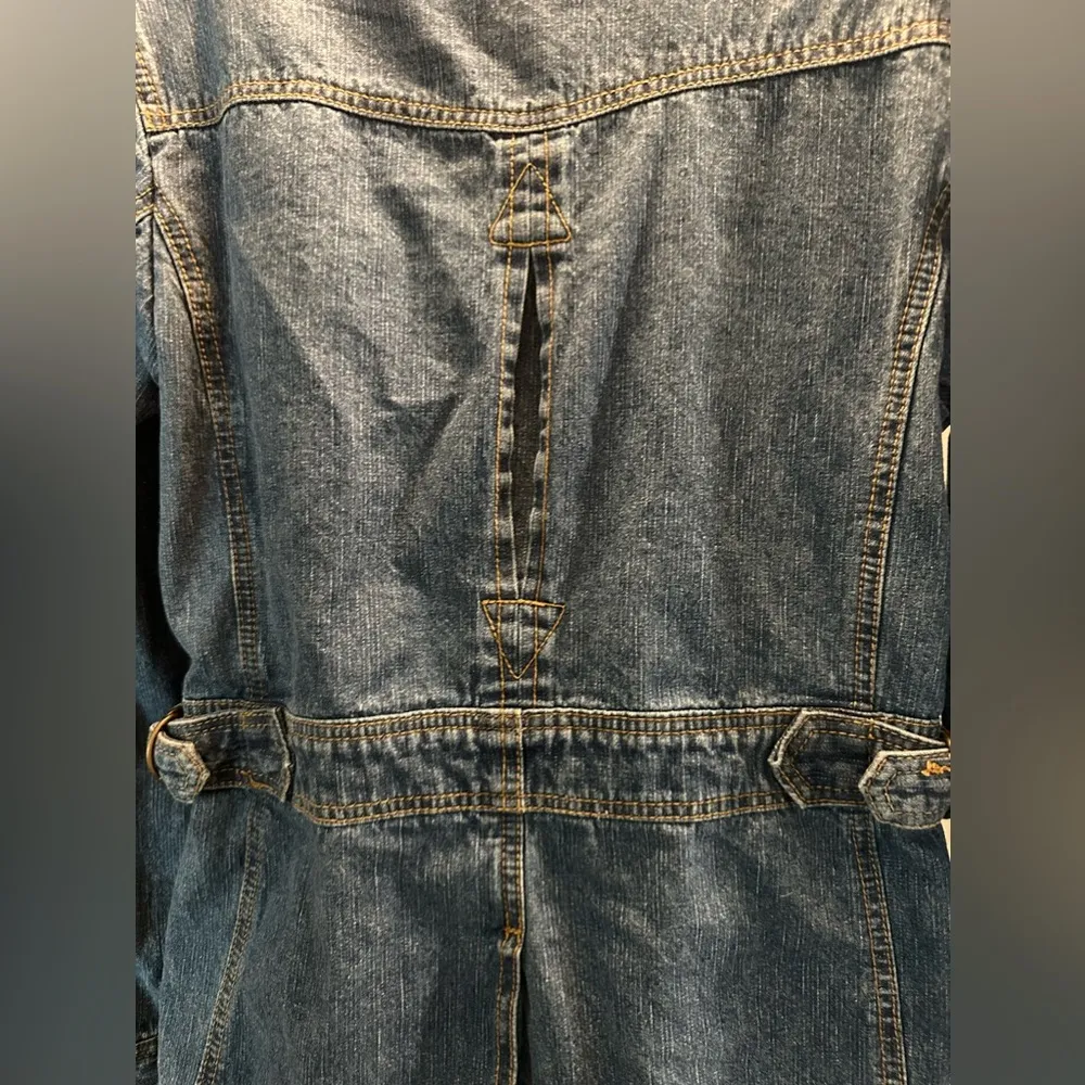 Art and Soul Fall cinch waist denim blue jean jacket 100% cotton Size Small - Image 7
