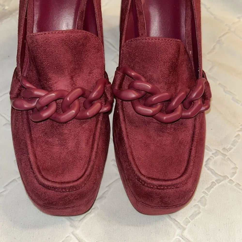 Open Edit in Red Cranberry Slip on Platform Pump Shoes(Size 9.5M) - Image 8