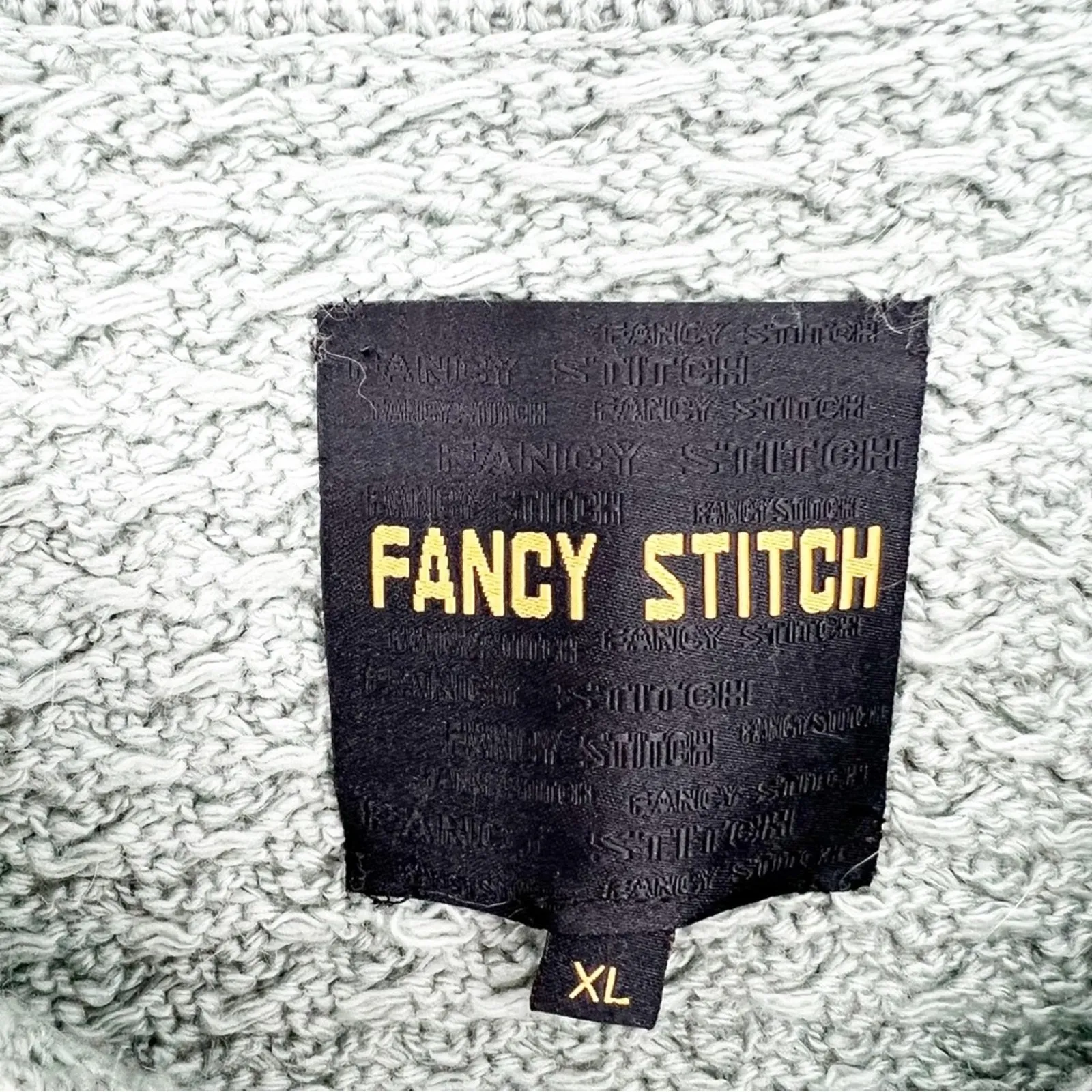 Fancy Stitch Woven Sweater XL‎ Green - Image 4