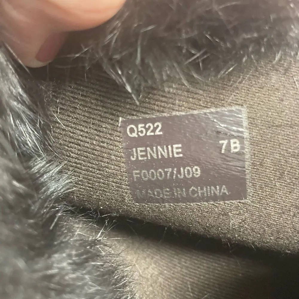 COACH Jeannie Signature Fur Lined Boots Size 7B Mid Calf Brown & Black Size 7B - Image 10