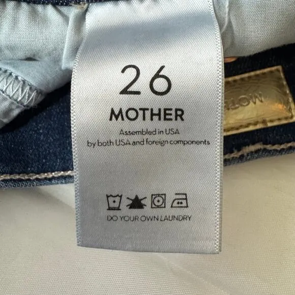 MOTHER‎ The Cha Cha Raw Cut Flared Ankle Jeans Size 26 in Girl Crush Blue - Image 13