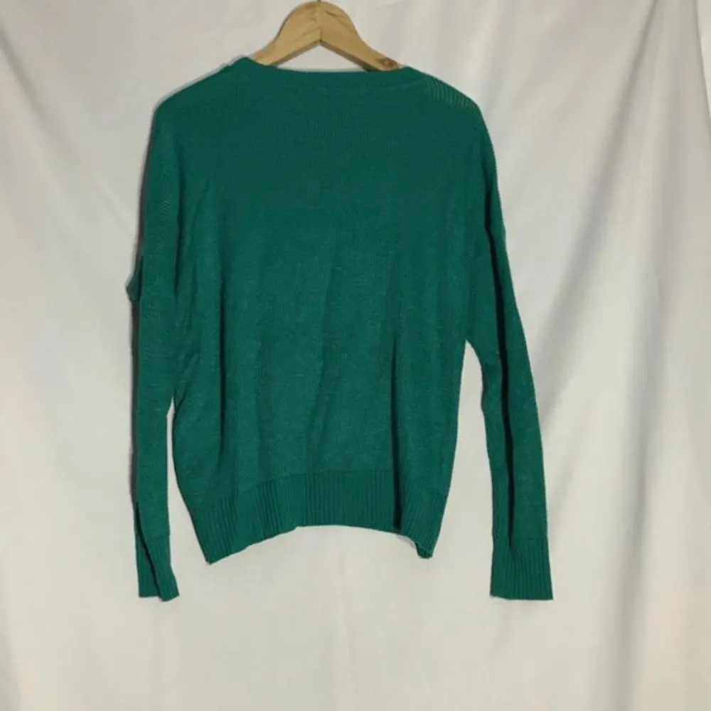 Forever 21 bright green crewneck  sweater medium - Image 3