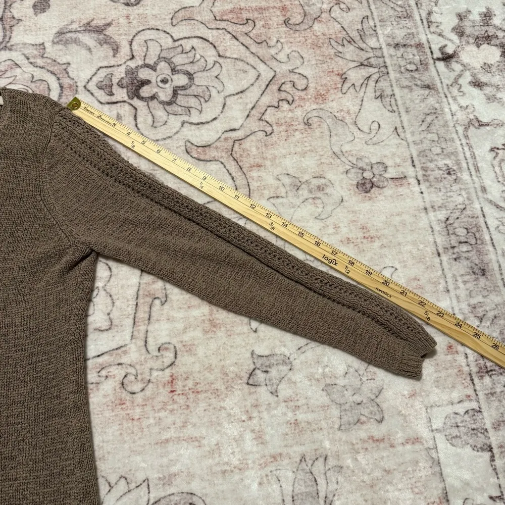 Rachel Zoe Women's Tan Open Knit Sweater - Image 7