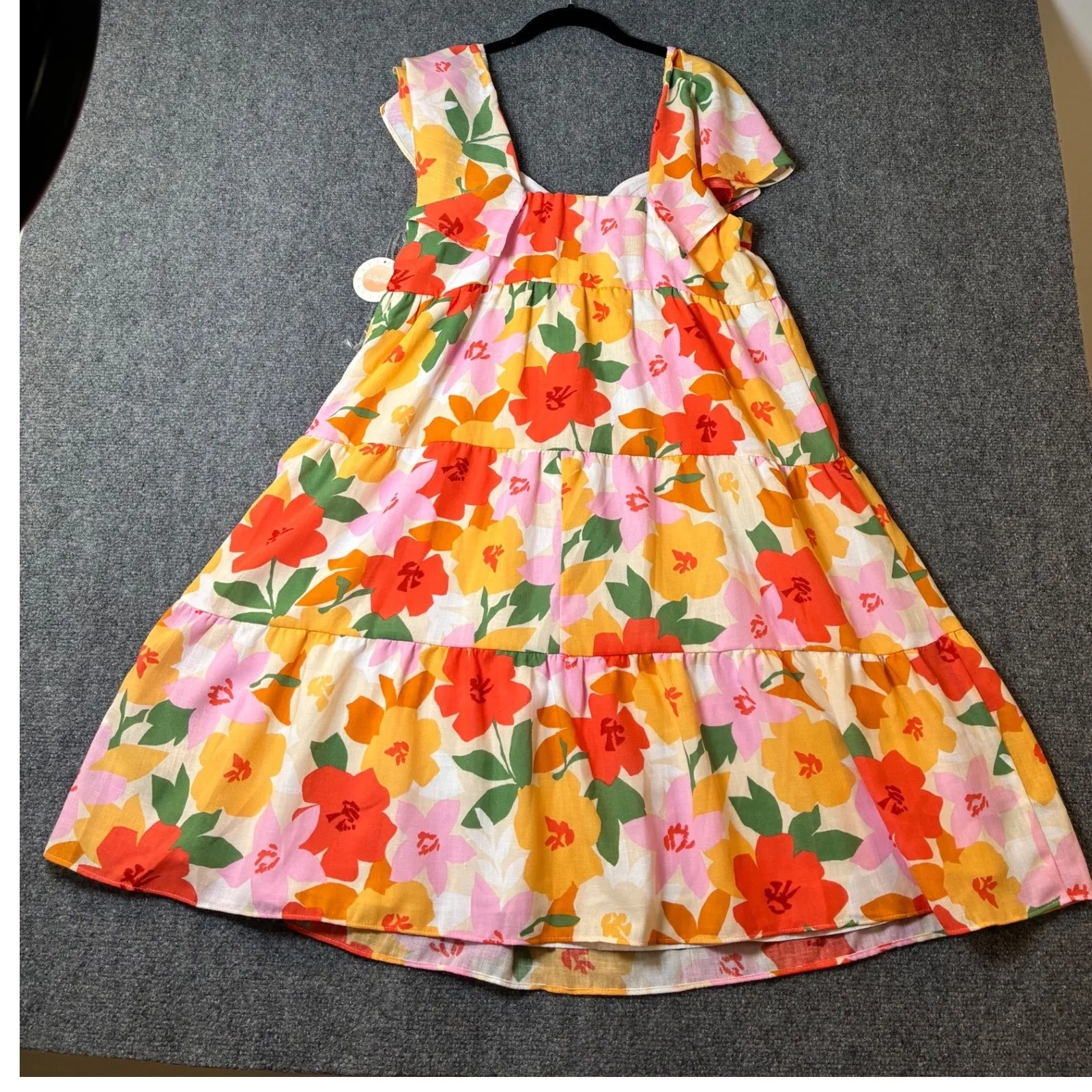 Tullabee Floral Tiered Dress Sleeveless Casual‎ Summer Dress Sundress A - Image 2