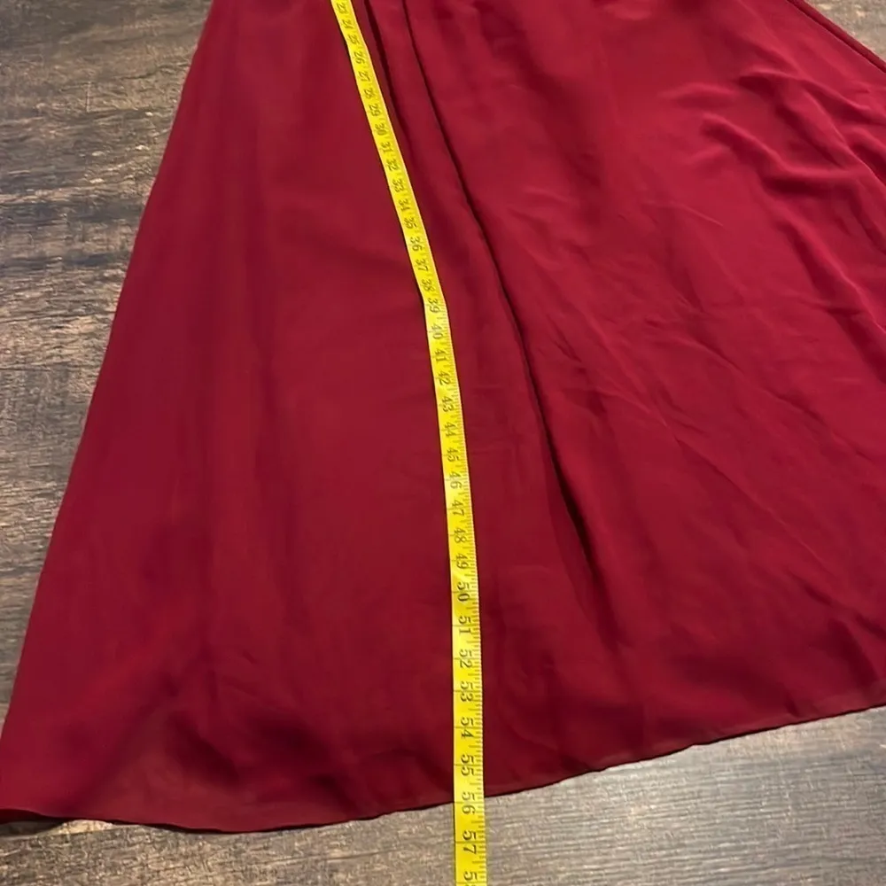 Christina Wu  Dress Size 10 Color Red Claret Pleated - Image 4