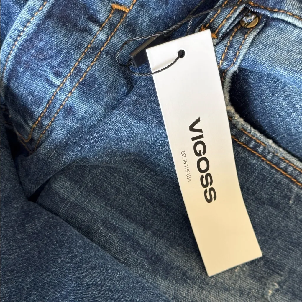Vigoss Blue Slim Straight Leg Jeans Timeless Fit - Image 13
