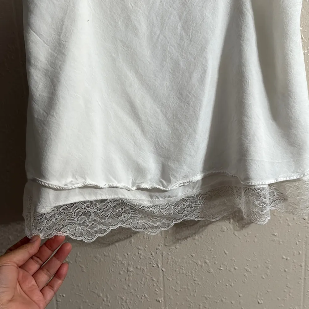 Zara White Top With Lace - Image 2
