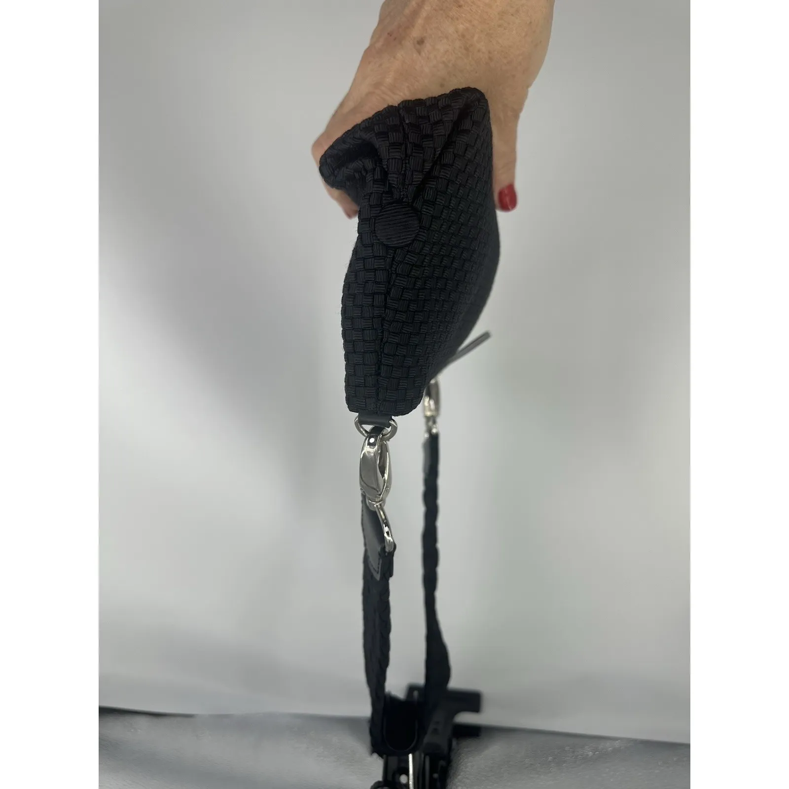 The‎ SAK Womens BlackWoven Clutch Handbag Shoulder Purse Excellent Condition - Image 5