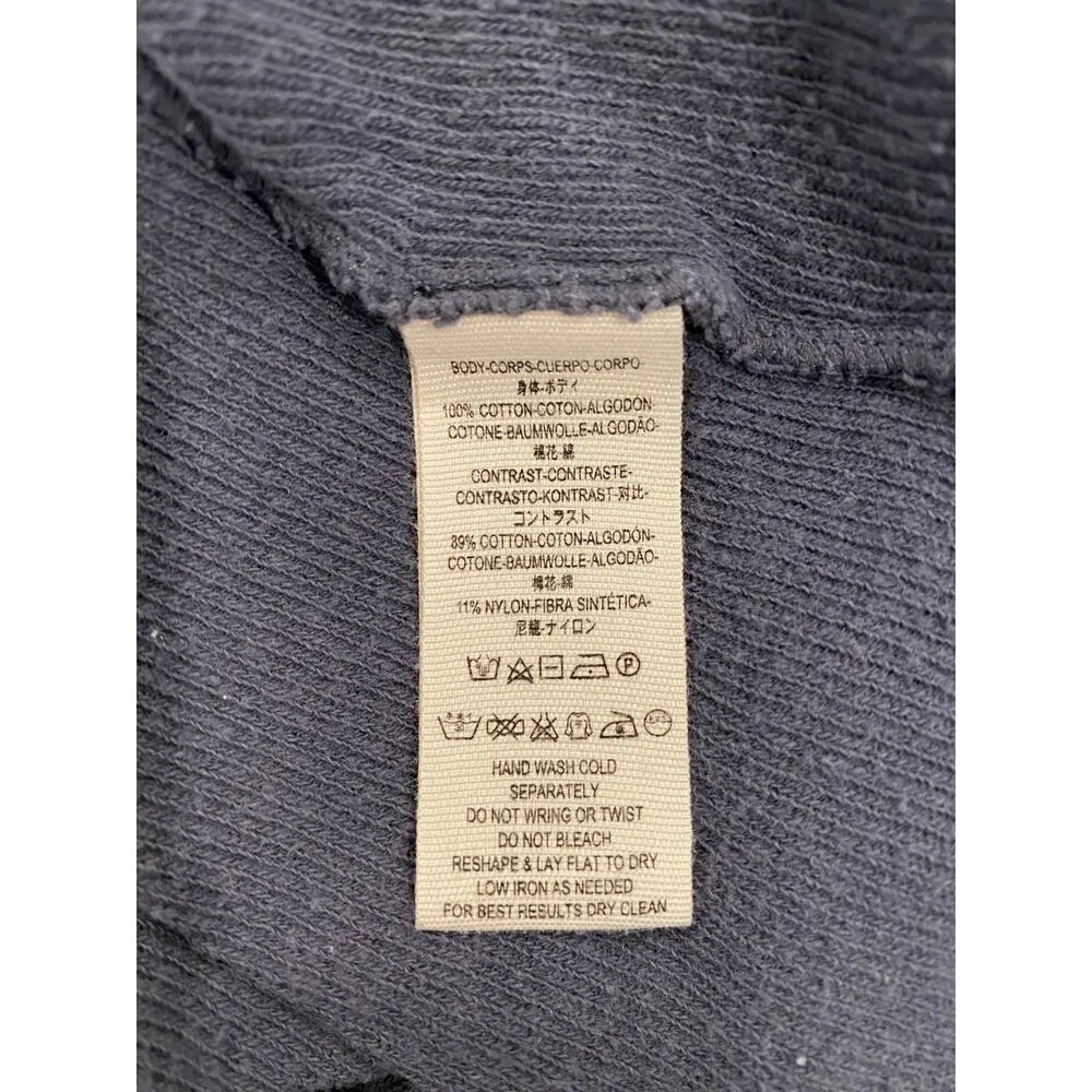 Free People Long Sleeve Aztec Split Neck Pullover Sweater Blue Women's Size M - Image 8