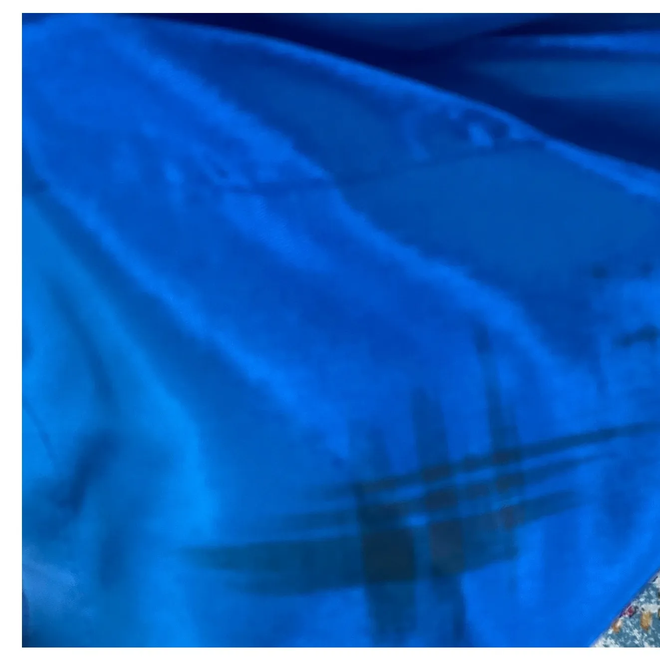 Vintage 80s Plaid Blazer Button Front Speckled Gingham Patterned Blue Womens M Size M - Image 7