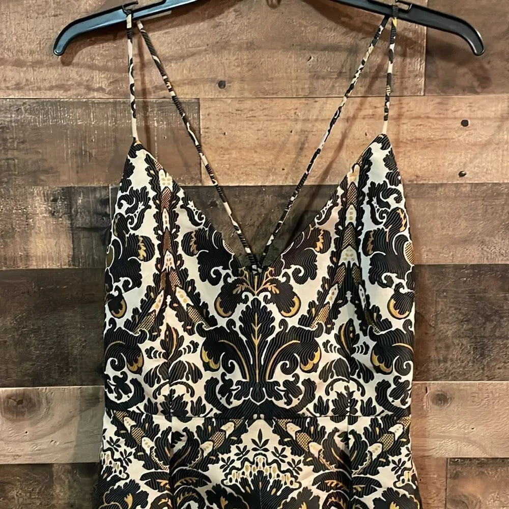 Free People Queen of Hearts Black & Gold Brocade Mini Dress - Image 7