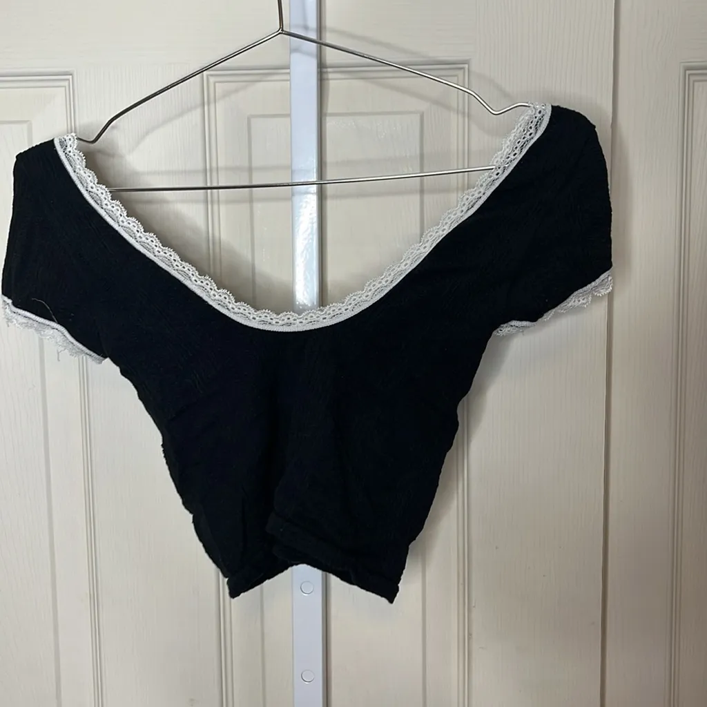 Out From Under Cute Crop Black, Very Core Top Size Extra Small - Image 5