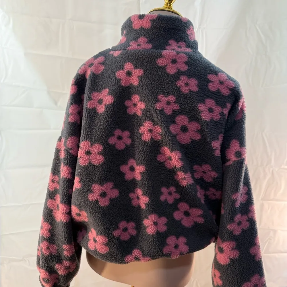 Papermoon Floral Fleece Zip-Up Jacket - Image 3