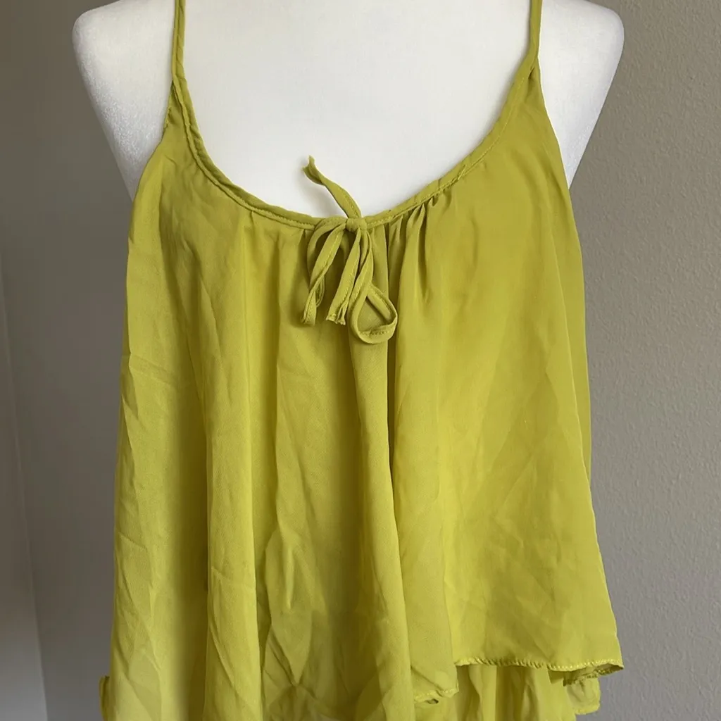 Lime Green Women's Top Size S - Image 2