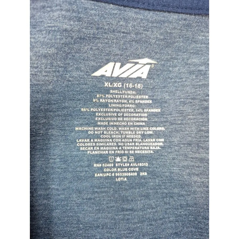 Avia Poly blend Hoodie Corset Lace Up  Back Navy Blue/Cove Womens  XL - Image 4