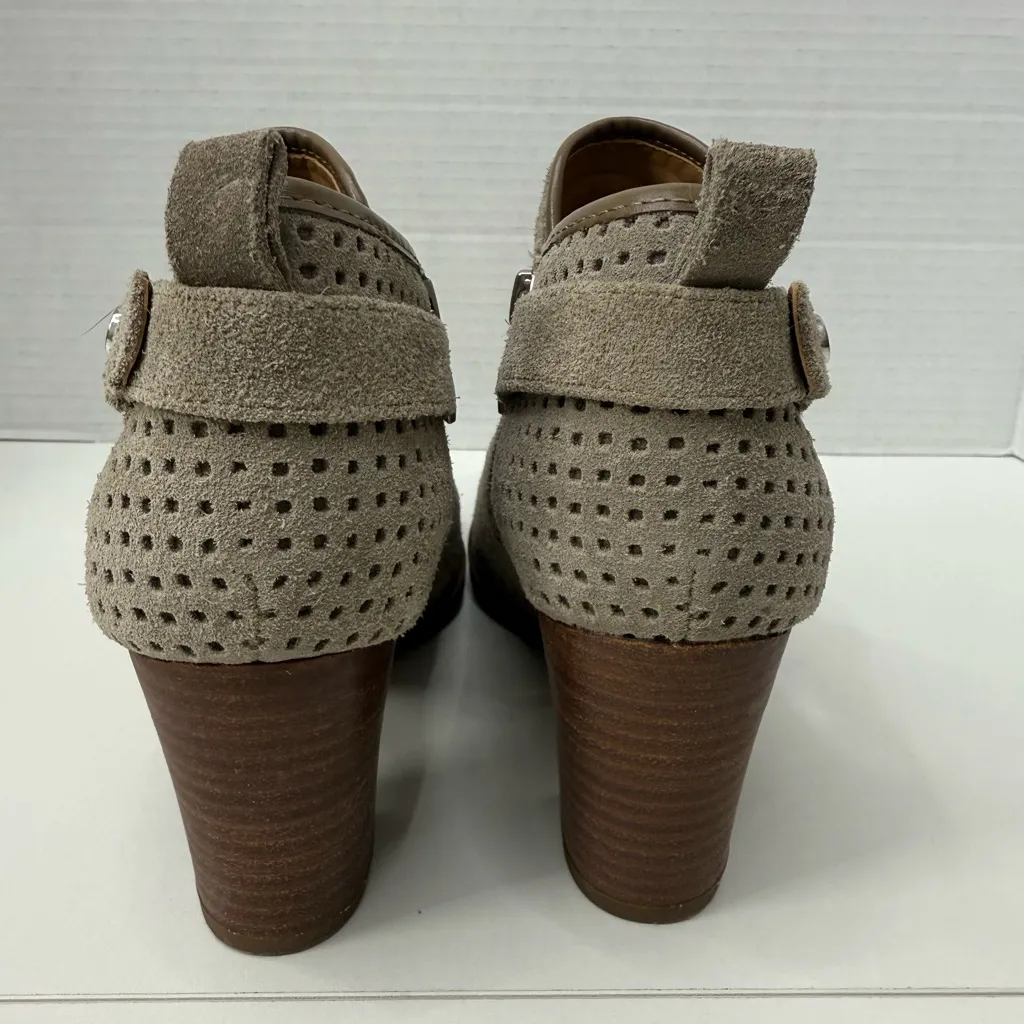 Franco Sarto Perforated Taupe Ankle Booties size 6.5 - Image 5