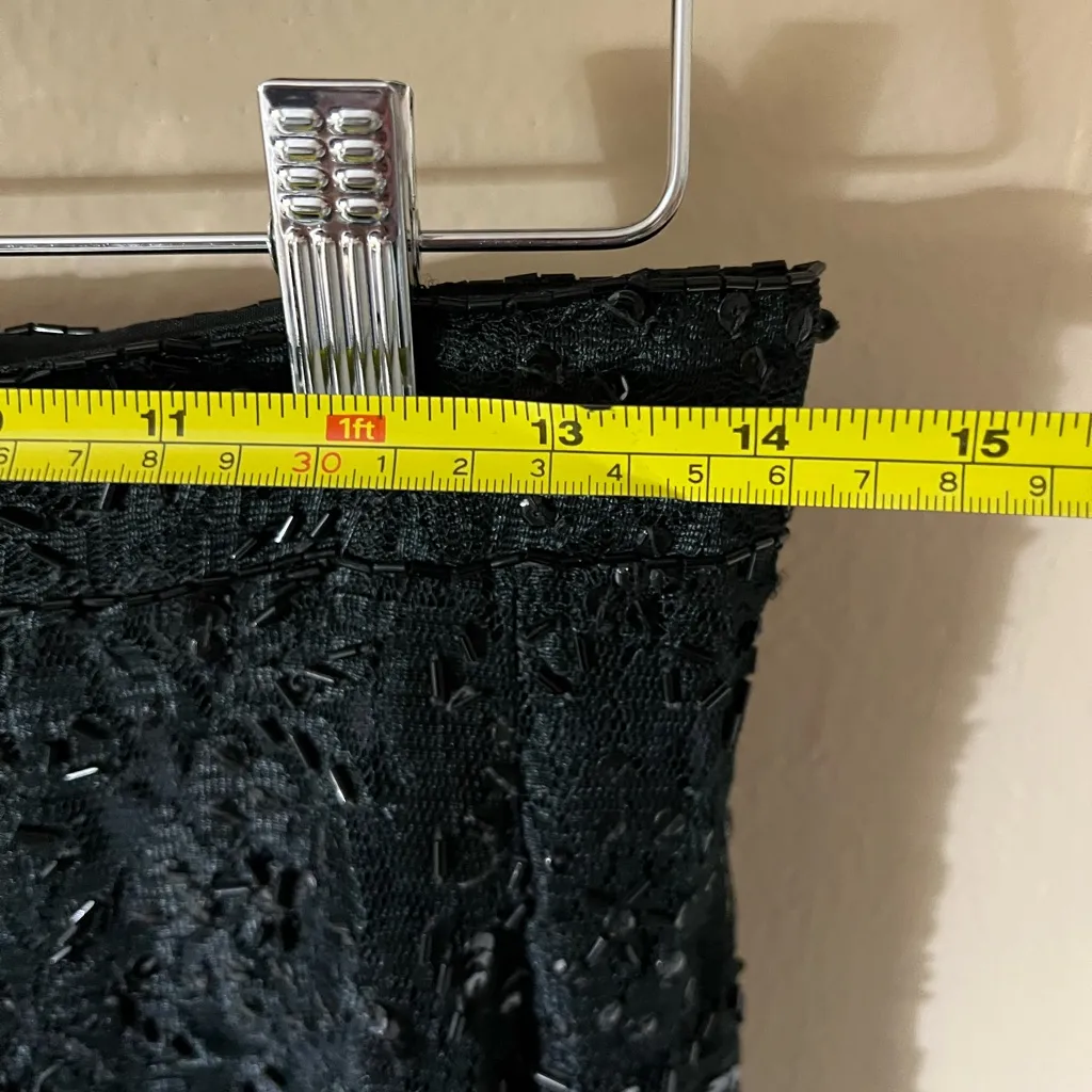 Handloom Handicrafts Elegant Black Sequin Skirt Size Large - Image 4