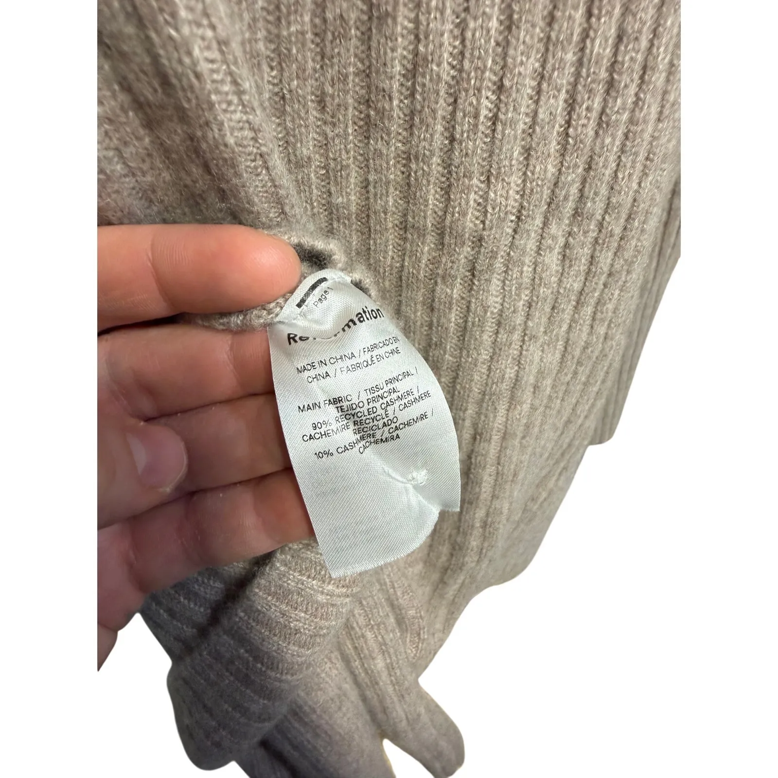 Reformation Fantino Cashmere Collared Cardigan - Image 8