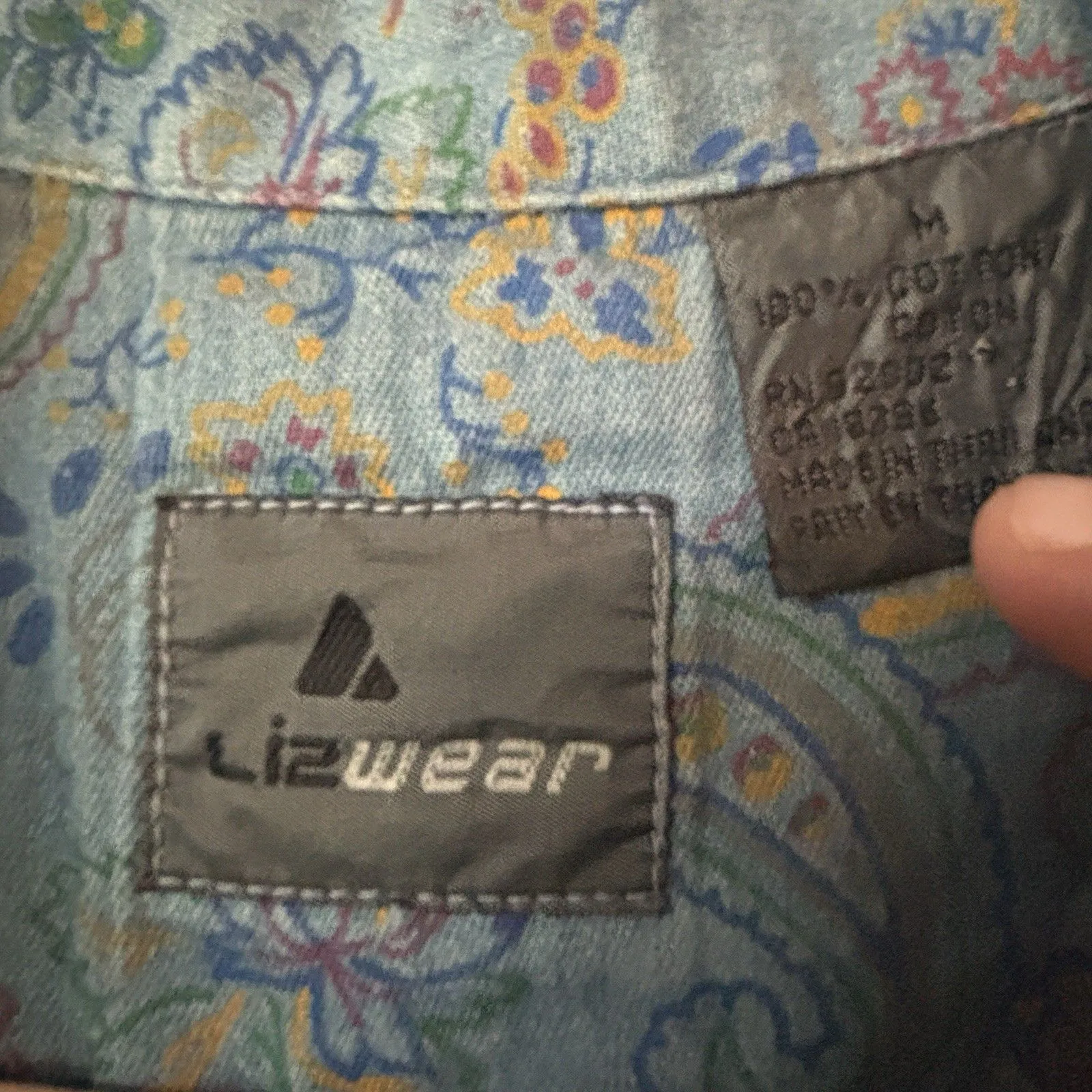 Vtg 90s Liz Claiborne Lizwear Denim Shirt Dress Midi Western Cottagecore S/M - Image 8