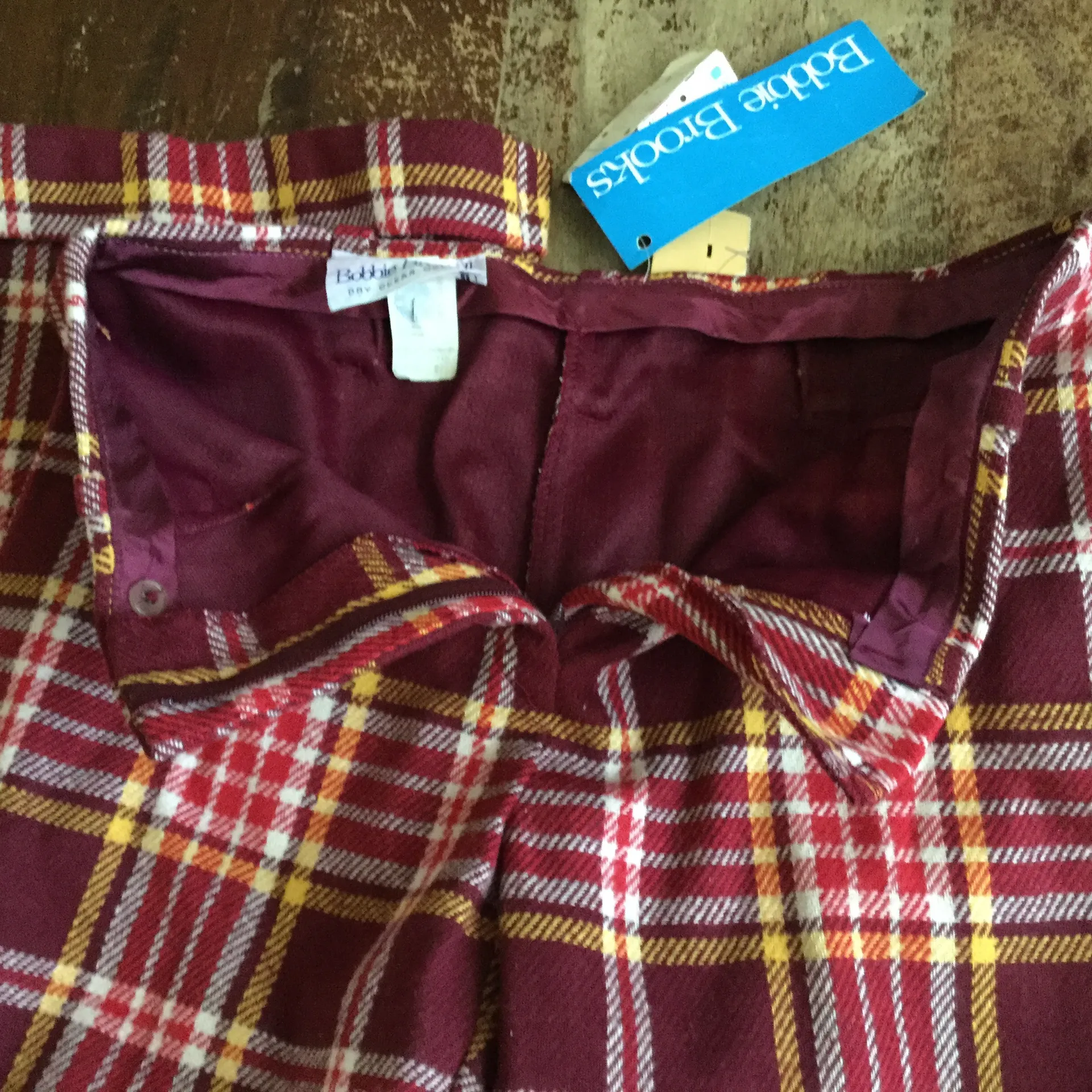 NWT Vintage Plaid Red Crop Pant - Sz 7 - Image 6