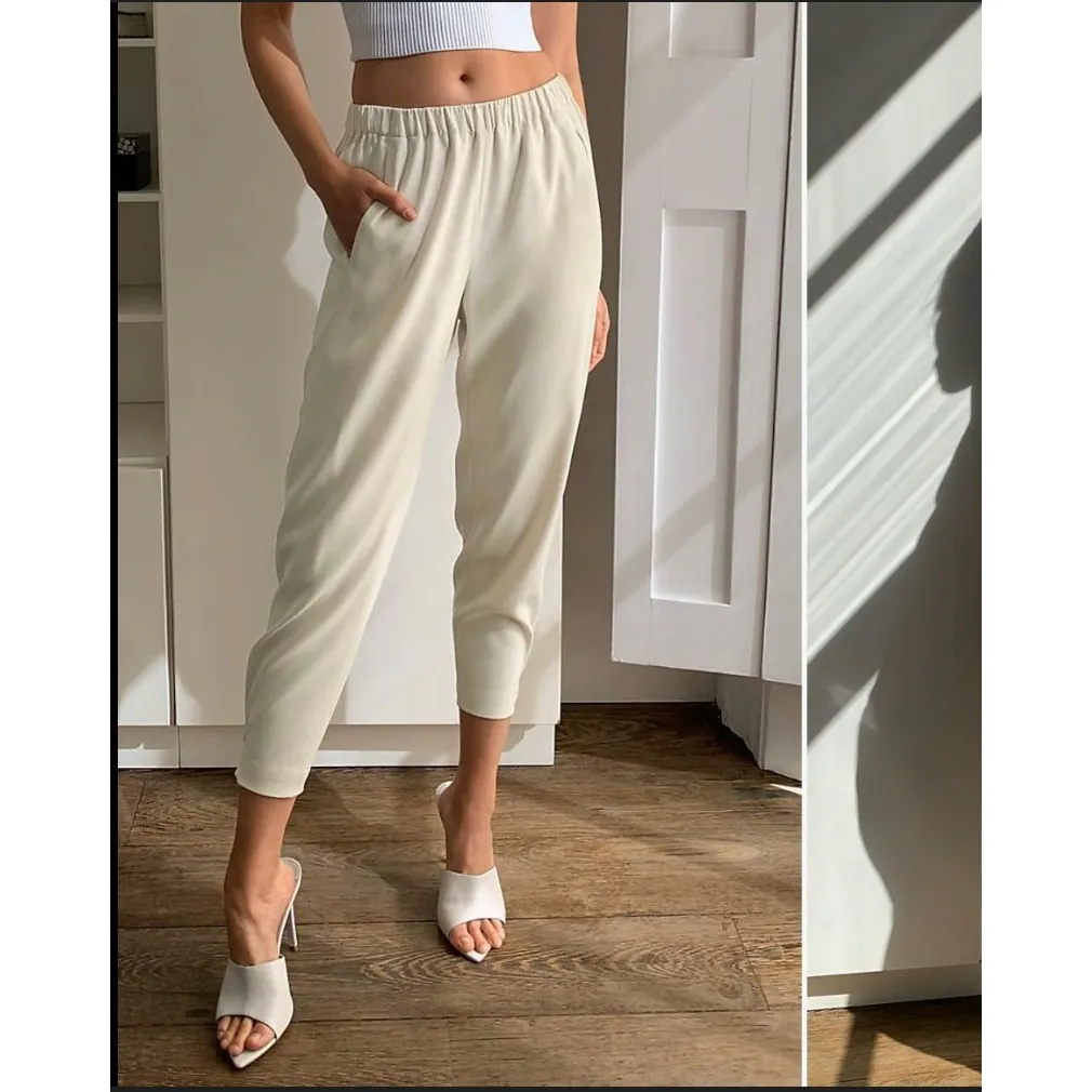 Aritzia Babaton Dexter Pants Size XS Light Gray Pull On Jogger - Image 2