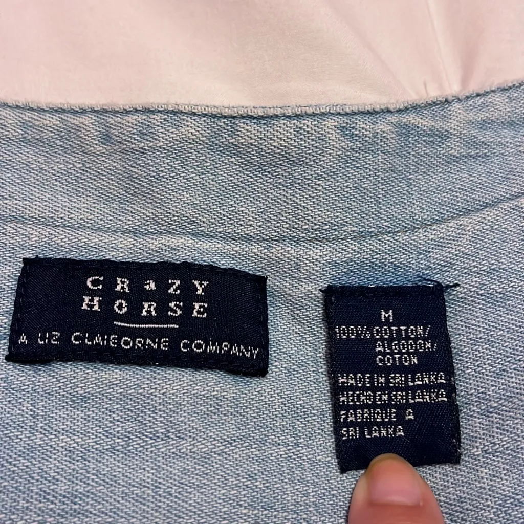 Light Blue Denim Button Down Shirt - Image 2