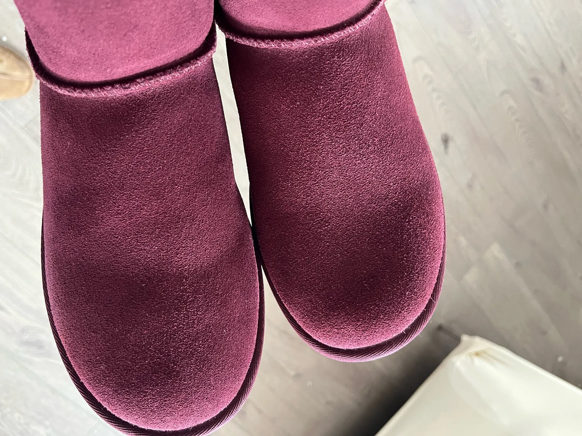 Purple UGG Boots with bows at the back size 9  - Image 9