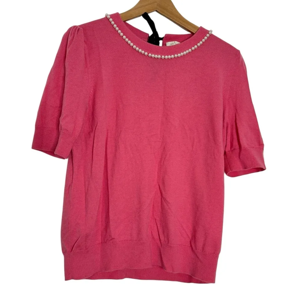 Kate Spade Petunia Pink Wool Blend Pearl Sweater - Image 2