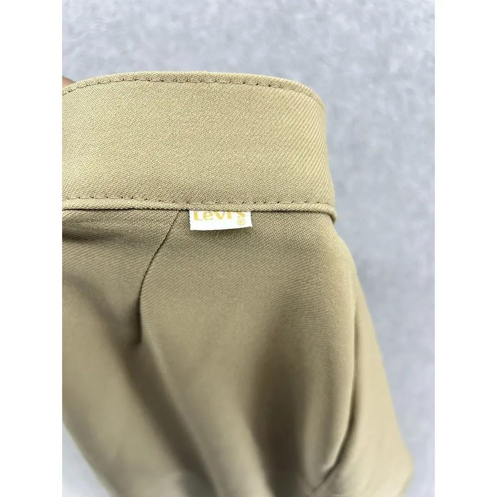Levi's Women’s Vintage Pants Solid Beige Straight Leg High Rise 1980s Size 28 - Image 4