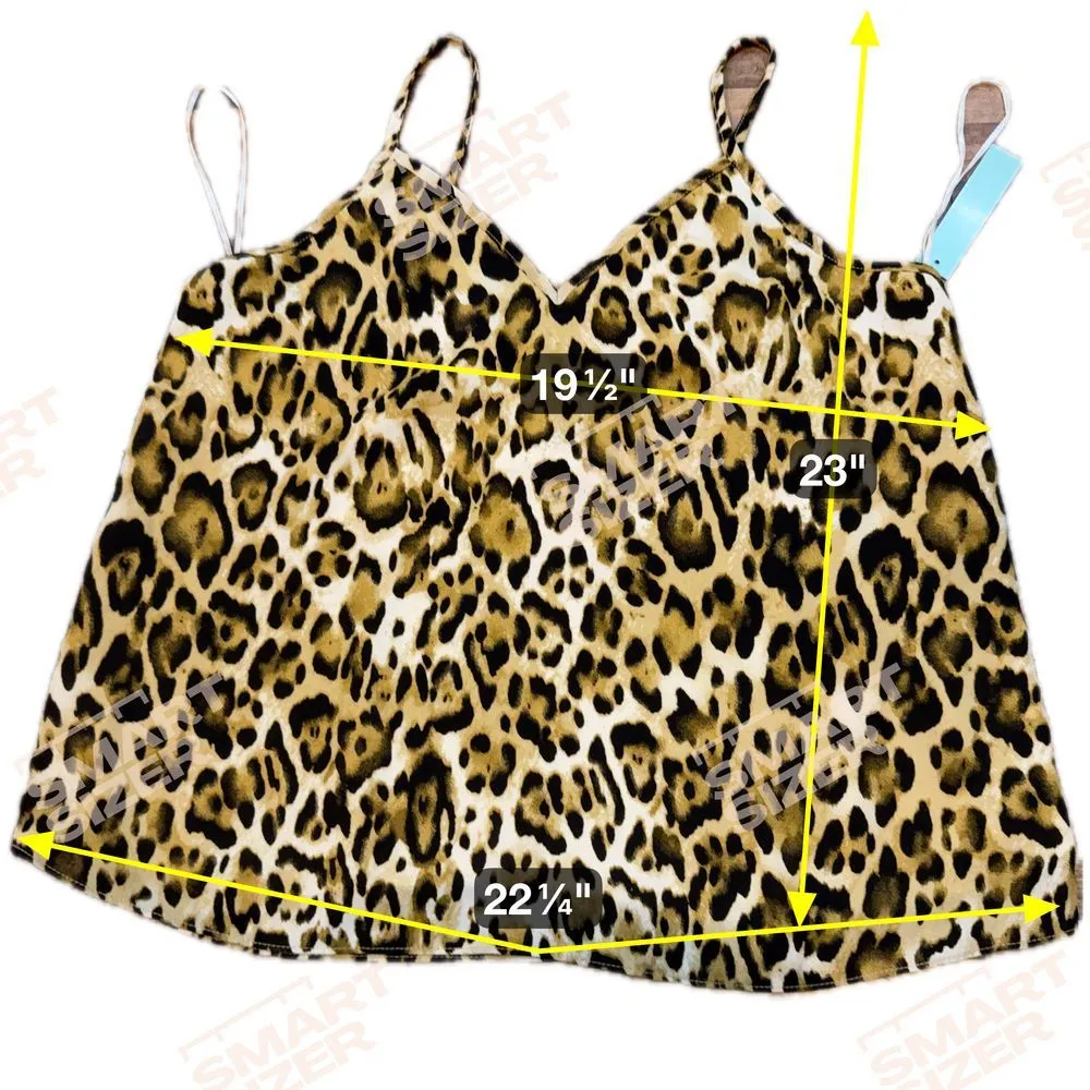 Abound Leopard‎ Print Cami Tank Top Spaghetti Strap Flowy Blouse Size M - Image 6