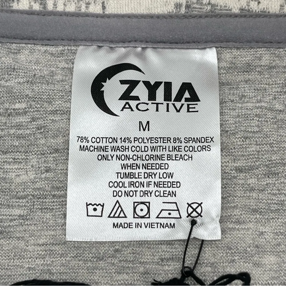 Zyia Active Jacket Medium Women Cream Combo Full Zip Long Sleeve Athletic New - Image 7