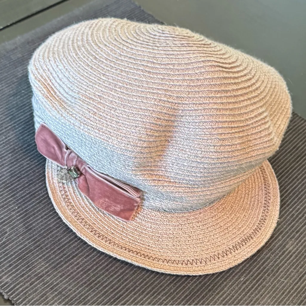 Pink page boy, Hat with Bow and gem - Image 6
