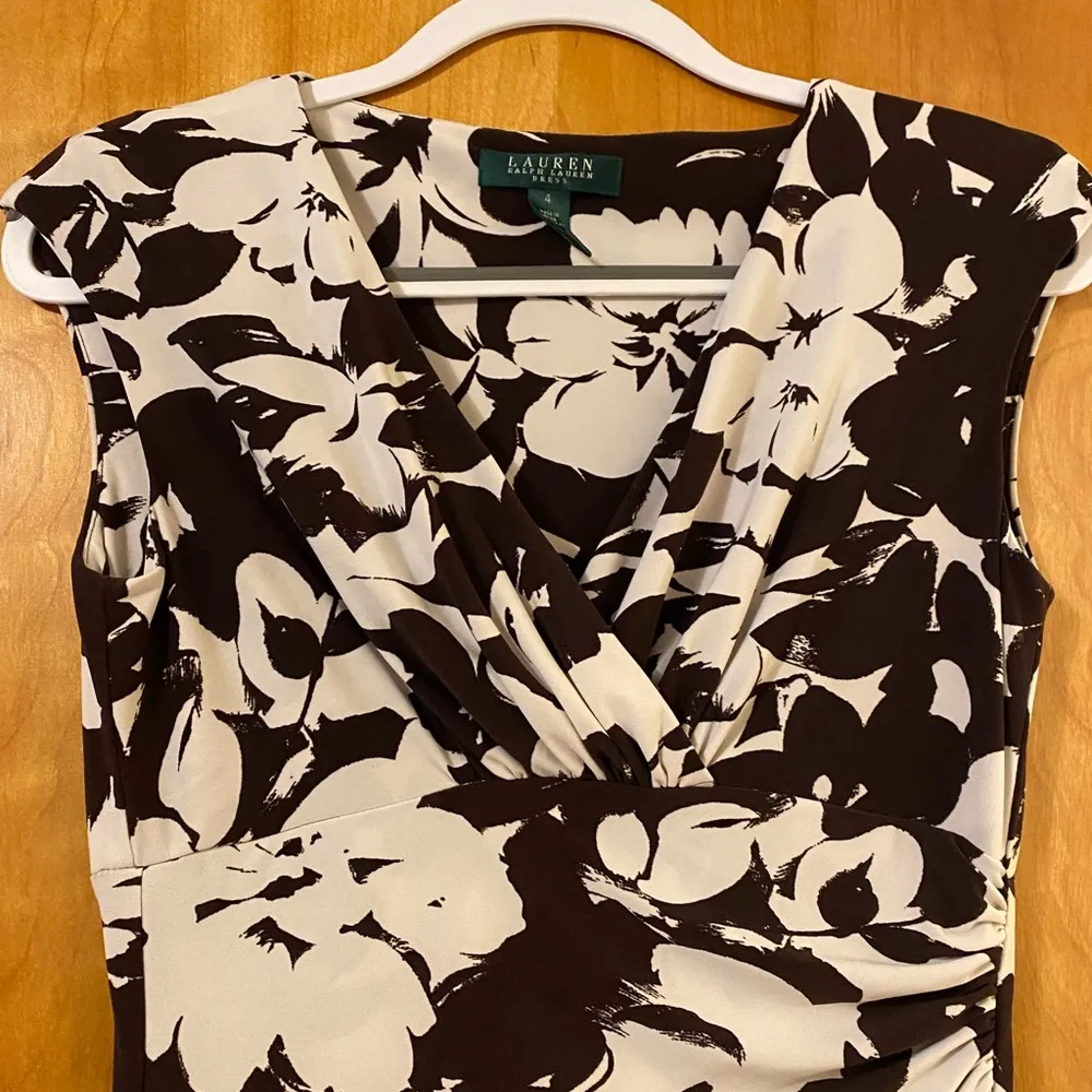 Lauren Ralph Lauren Brown White Floral Dress 4 - Image 2