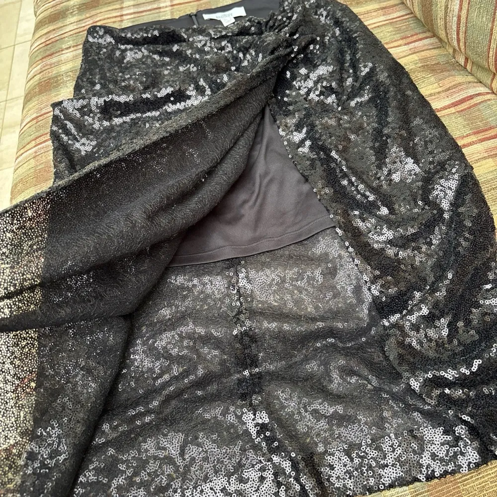 Badgley Mischka Black Sequin Skirt - Image 7