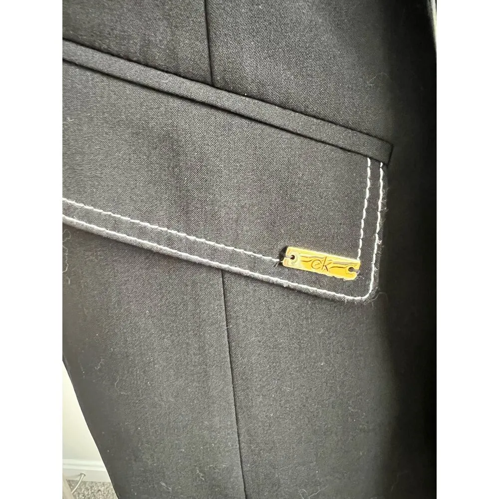 Calvin Klein Single Button Classic Black Blazer Size 6 - Image 3