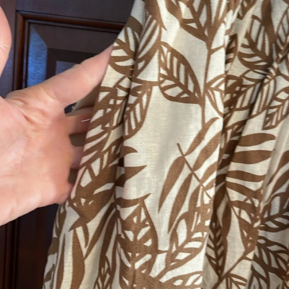 House of Harlow, 1960 leaf print linen blend tie back sundress - Image 4