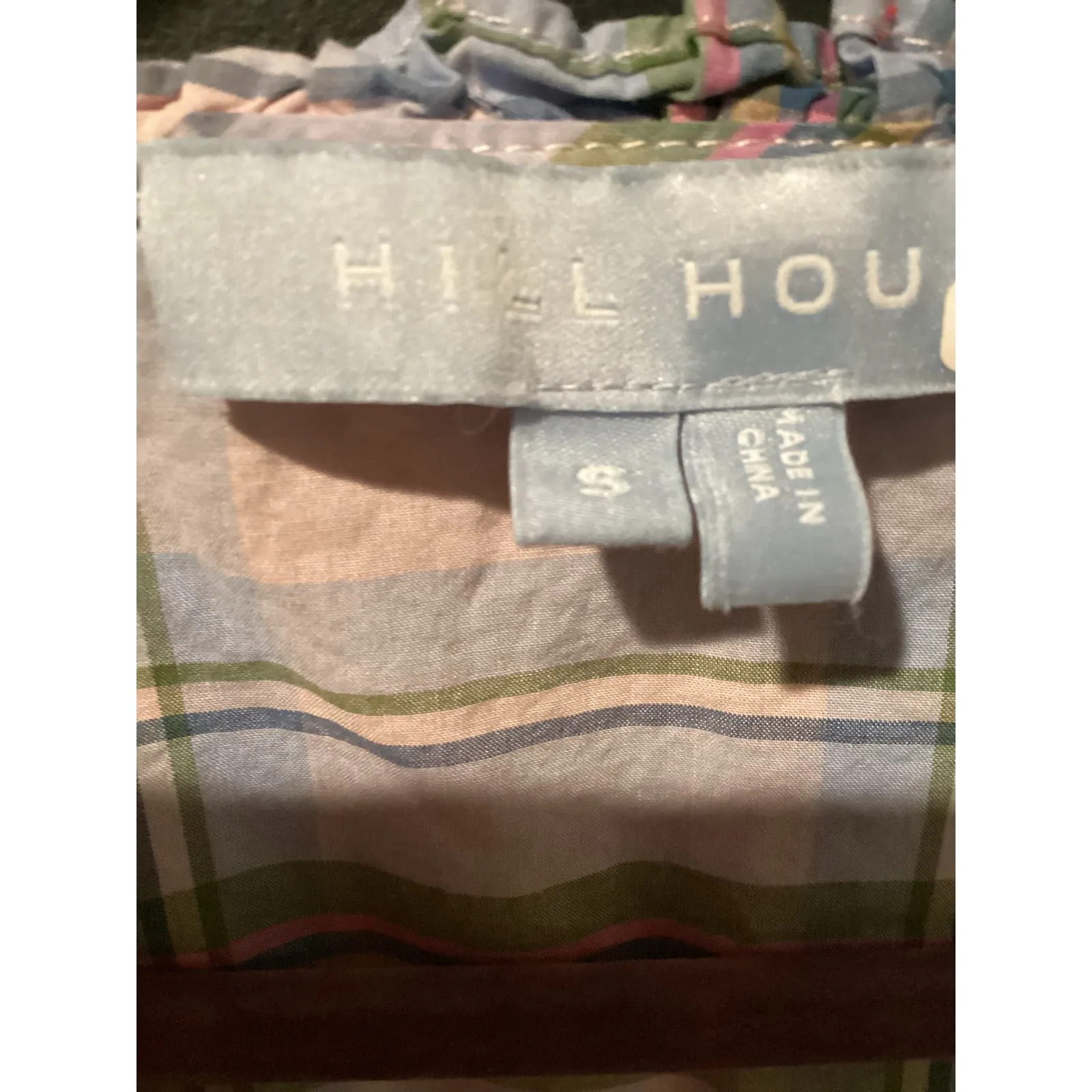 Hill House Home Sabrina Plaid Maxi Midi Dress size small - Image 8