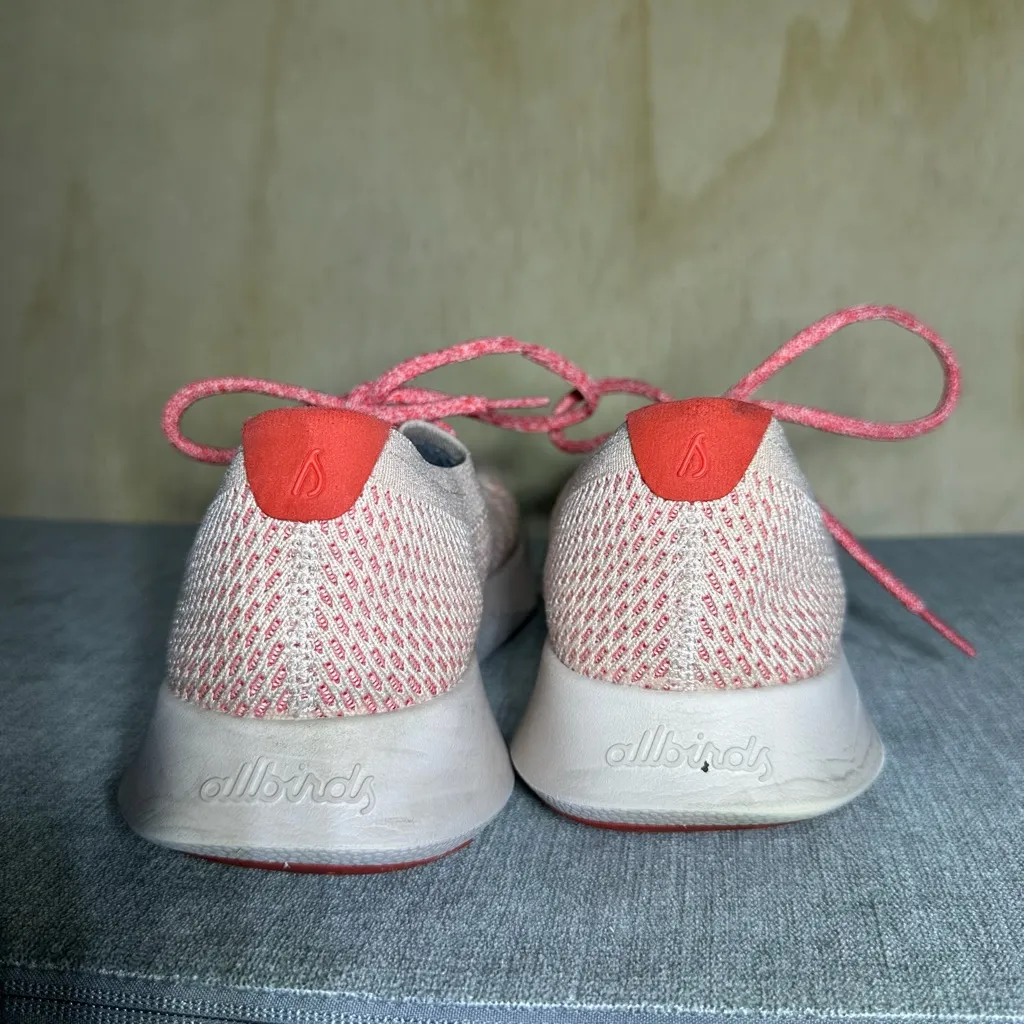 Allbirds Women’s Tree Dashers Pink Beige Coral Running Shoes Sz 9.5 👟 - Image 2