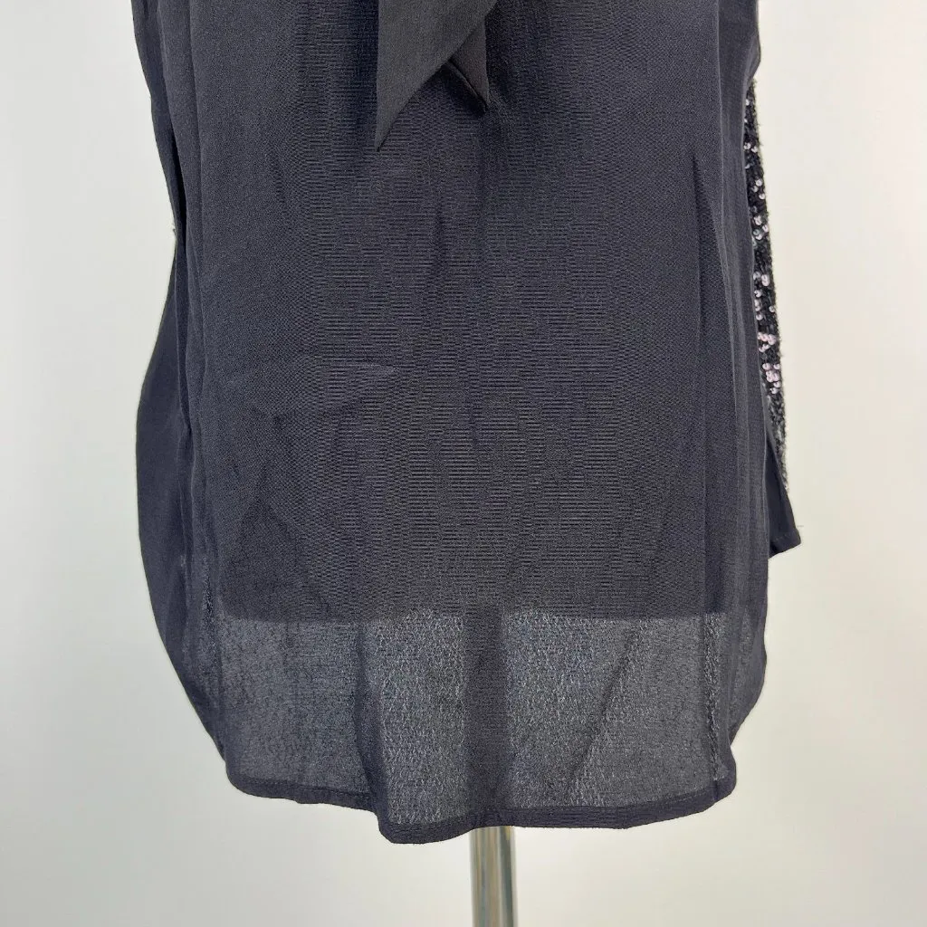 NWT Mint Velvet Black Sequins Bow Tie Top Sleeveless Blouse Shirt US8 UK12 Size 8 - Image 7