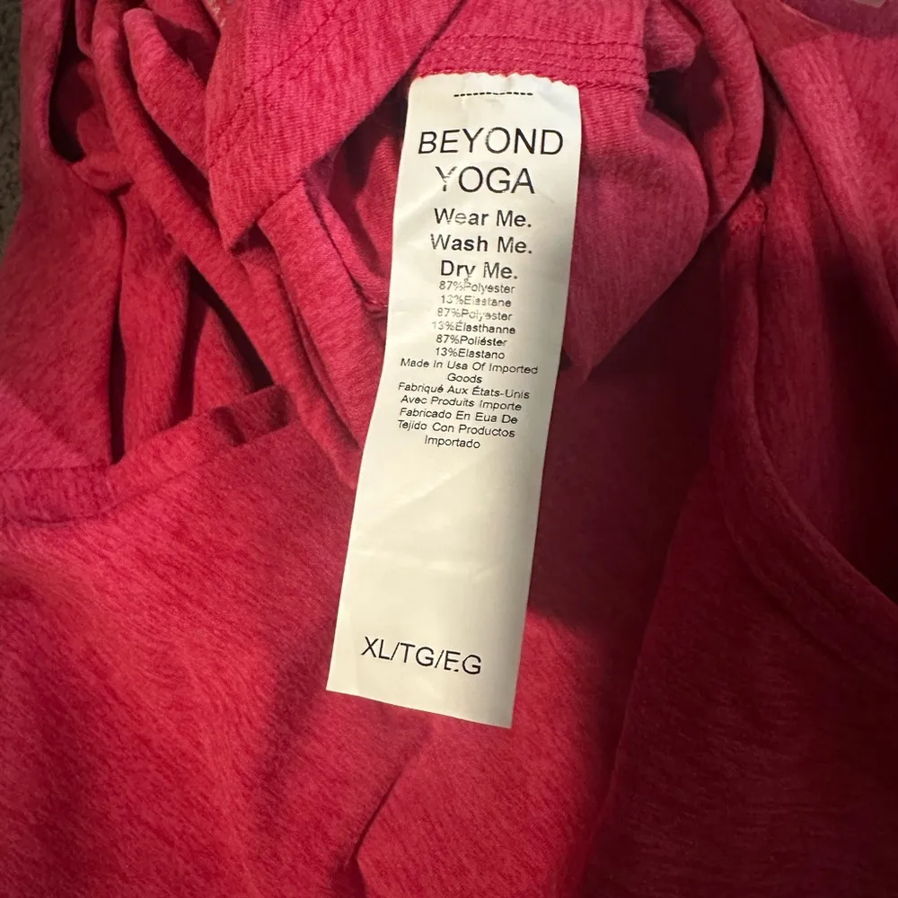 Beyond Yoga Spacedye Enlighten Cropped Pullover Top Long Sleeve Strappy XL Pink - Image 5