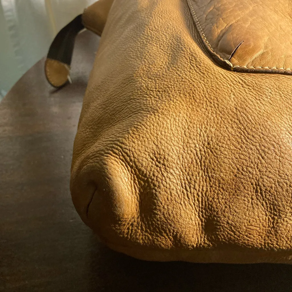 Patricia Nash Oliveneza   Tan Leather Tote Bag - Image 7