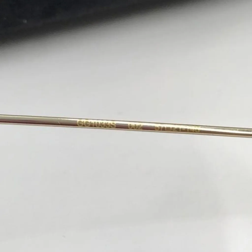 New Authentic Gucci Sunglasses Women's GG1033S 002 Gold Necklace Chain 57-21-215 - Image 3