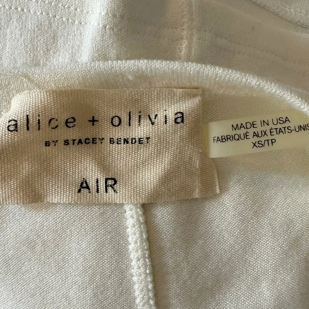 Alice + Olivia AIR Lace Long Sleeve Sweater Top Ivory Cream XS Dainty Ethereal - Image 4