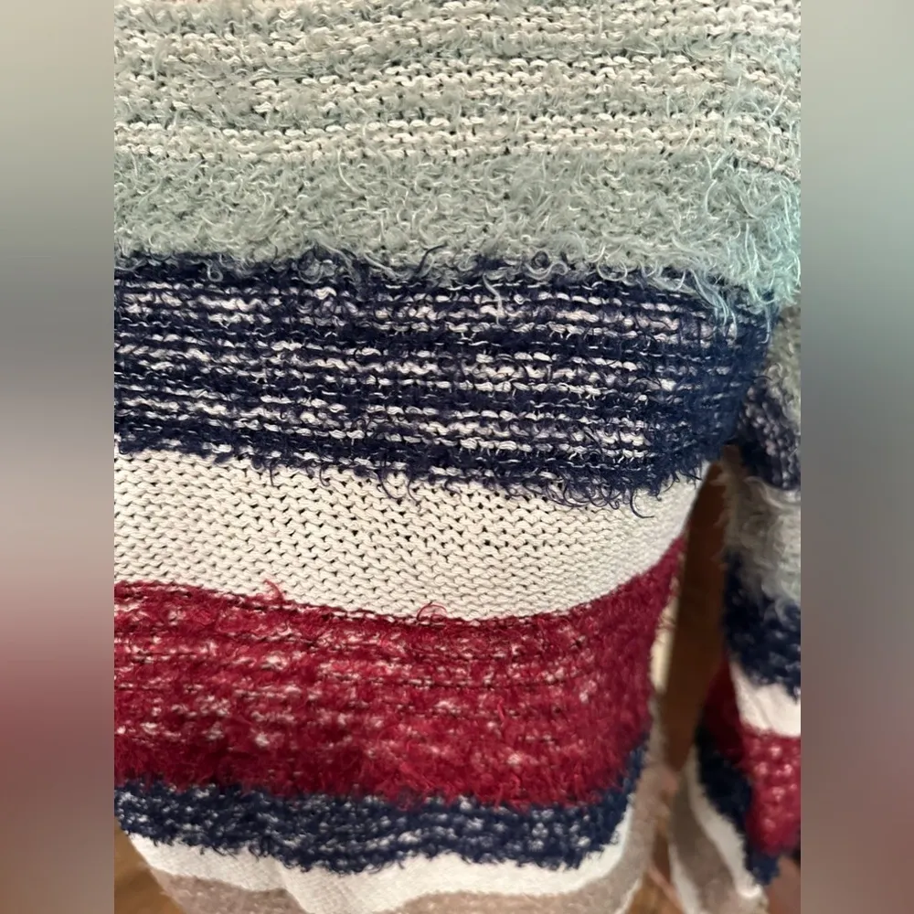 Blu Pepper Stripe Sweater Longer Back Size Large - Image 3